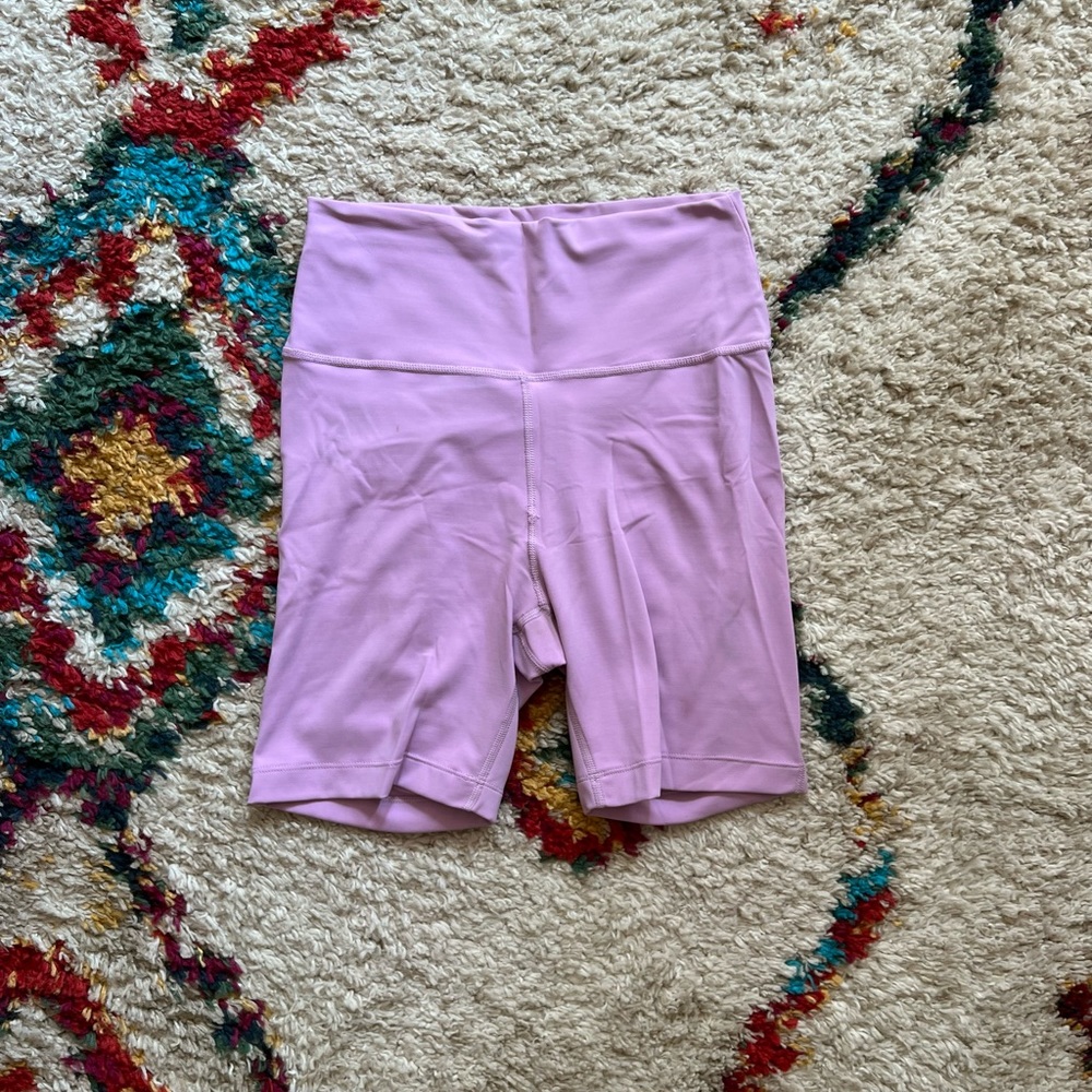 Outdoor Voices lilac bike shorts